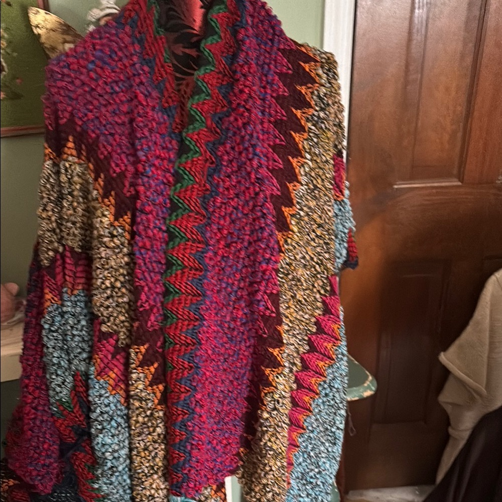 Multicolor Zigzag Knit Sweater